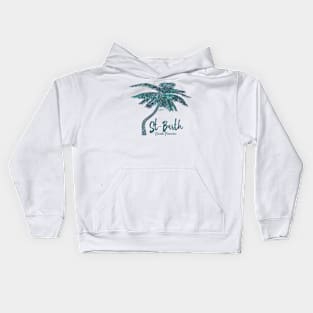 St. Barth, French Caribbean, Palm Tree Kids Hoodie